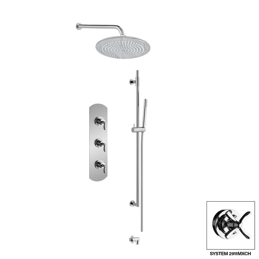 Aquadesign Products Kits de douche (Manhattan 2911ML) - Chrome