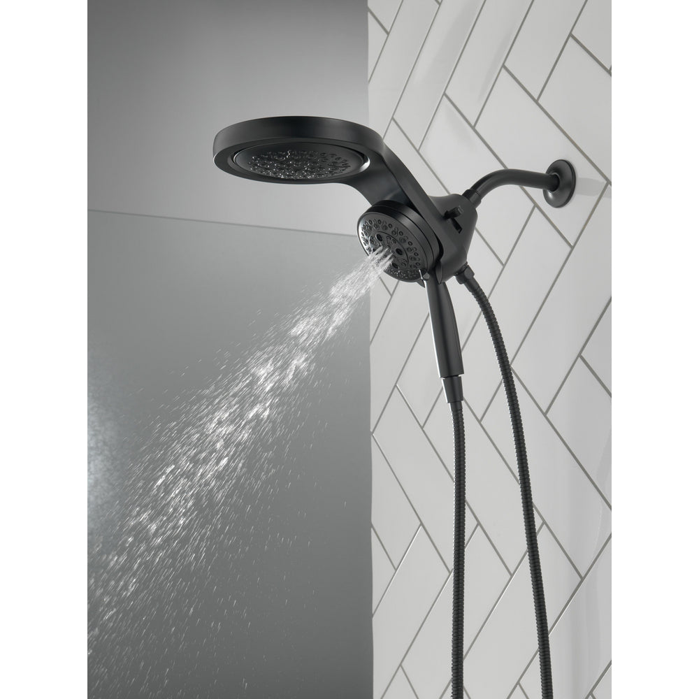 Delta HydroRain H2Okinetic 5-Setting Two-in-One Shower Head- Matte Black