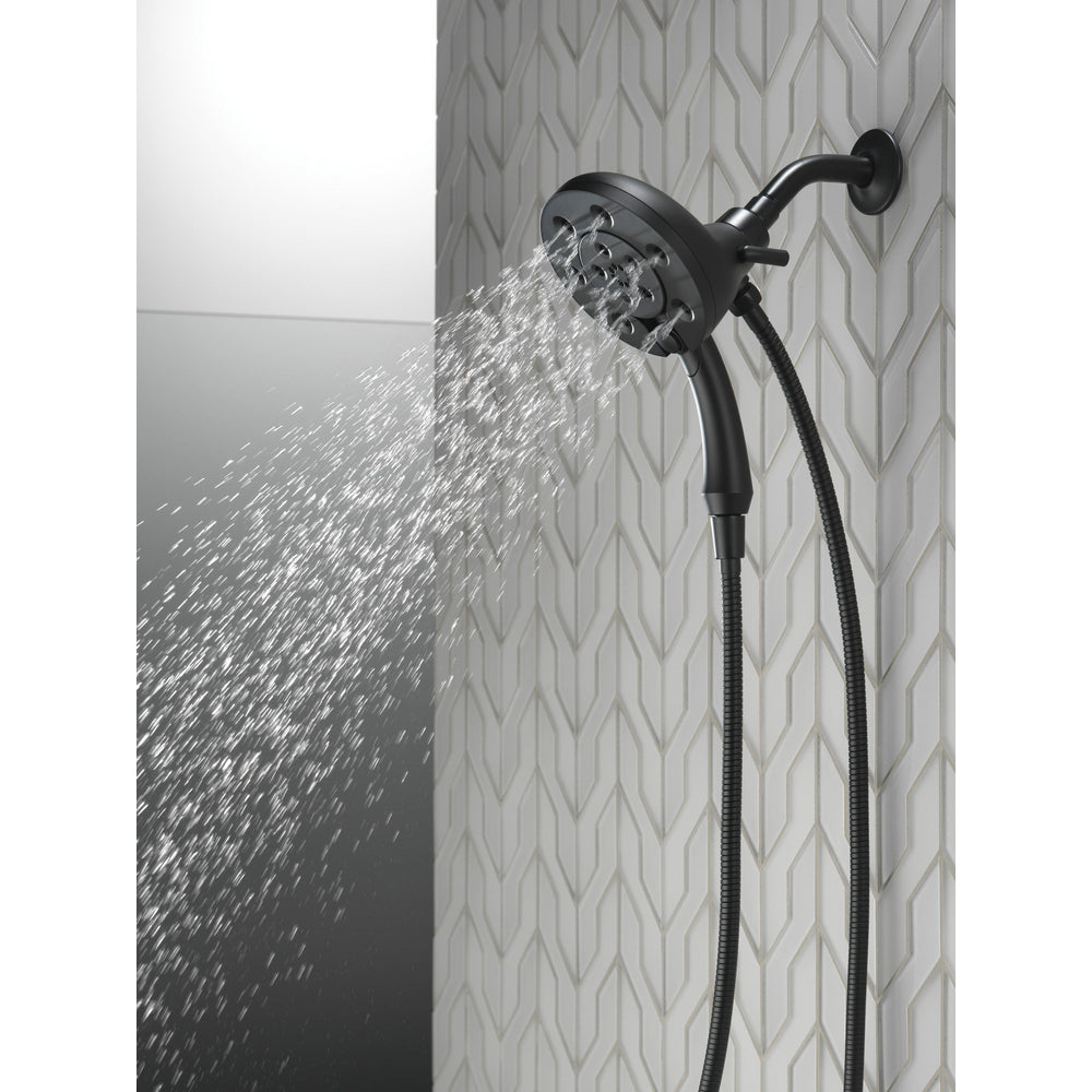 Delta H2Okinetic In2ition 4-Setting Two-in-One Shower- Matte Black