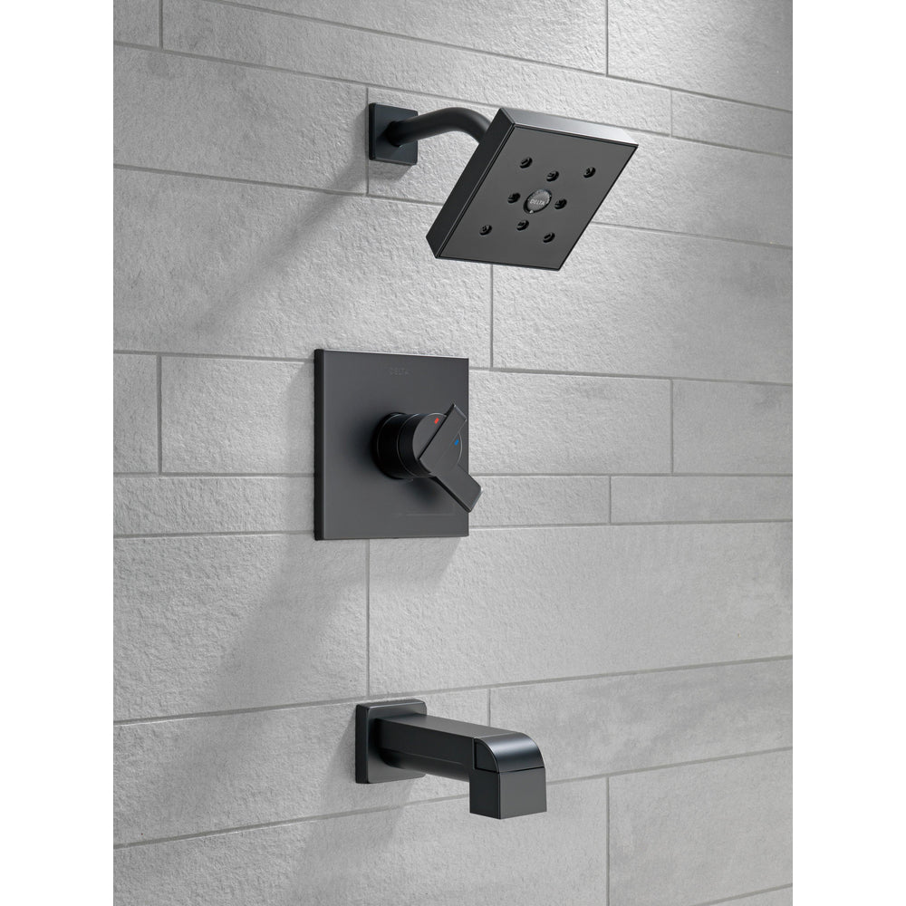 Delta ARA Monitor 17 Series H2Okinetic Tub & Shower Trim -Matte Black (Valve Sold Separately)