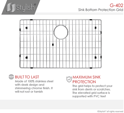 Stylish Kitchen Sink Bottom Protection Grid - Renoz