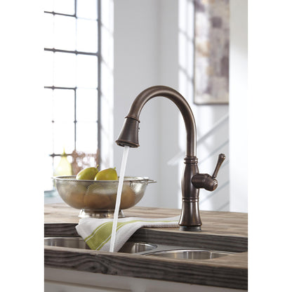 Delta CASSIDY Single Handle Pull-Down Kitchen Faucet with Touch2O and ShieldSpray Technologies- Venetian Bronze