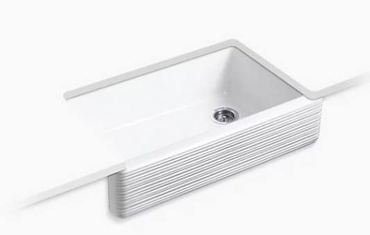 Kohler Hayridge Whitehaven35-11/16" X 21-9/16" X 9-5/8" Undermount Single-Bowl Farmhouse Kitchen Sink With Tall Apron