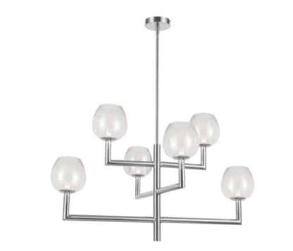 Lustre Dainolite 6LT en chrome poli