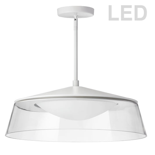 Dainolite 35W LED Flush Mount Matte White Finish with Clear Glass - Renoz