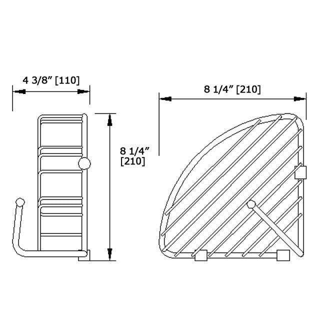 Laloo Corner Wire Basket