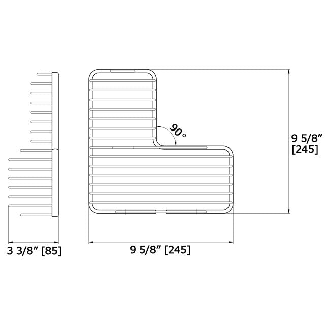 Laloo Corner Wire Basket 3391