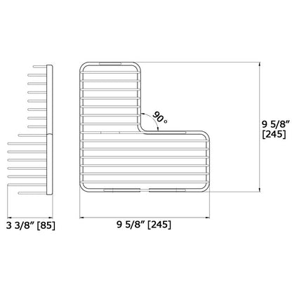 Laloo Corner Wire Basket 3391