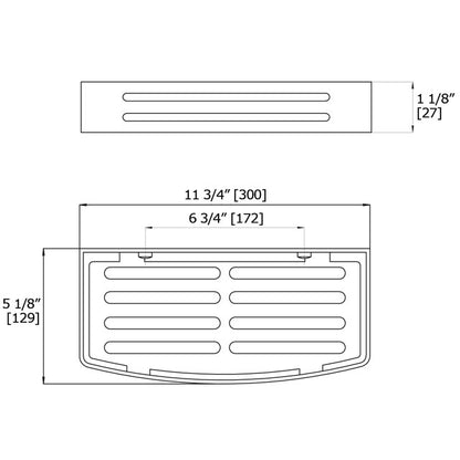 Laloo Stainless Rectangular Shower Caddy 3439