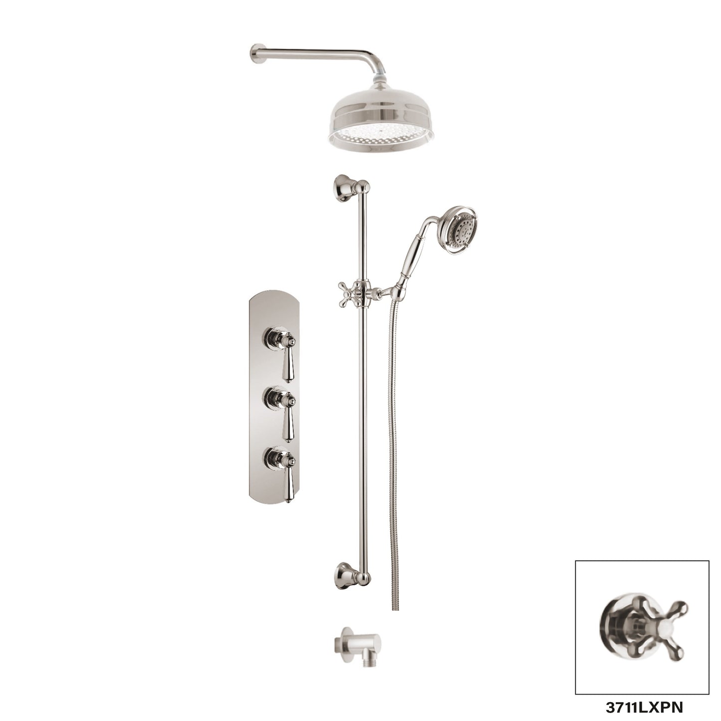 Ensembles de douche Aquadesign Products (London 3711LL) - Nickel poli