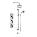 Aquadesign Products Kit de douche (Regent 3711RL) - Chrome avec poignée noire