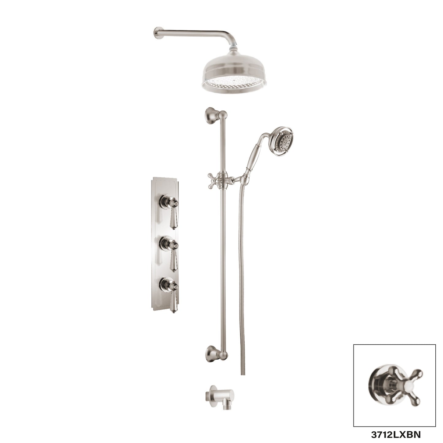 Ensembles de douche Aquadesign Products (London 3712LL) - Nickel brossé