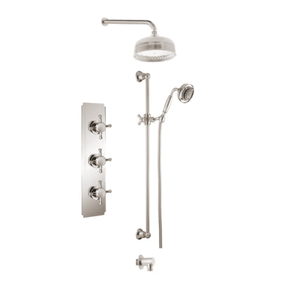 Ensemble de douche Aquadesign Products (Queen 3712QX) - Nickel brossé