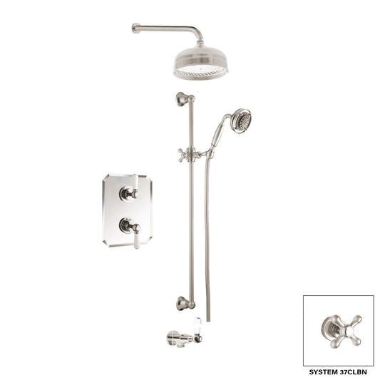 Ensemble de douche Aquadesign Products (Colonial 37CL) - Nickel brossé