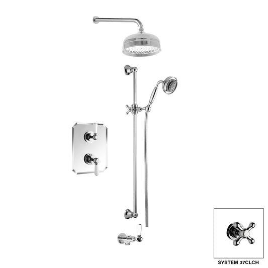 Ensemble de douche Aquadesign Products (Colonial 37CL) - Chrome