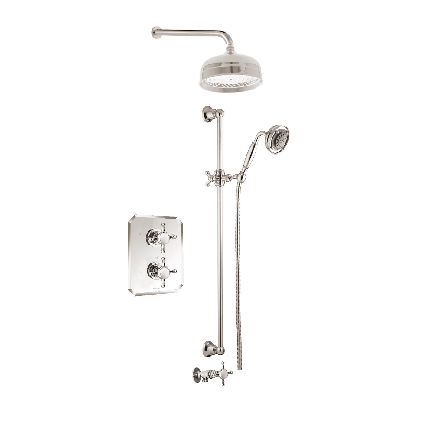 Ensemble de douche Aquadesign Products (Queen 37QX), nickel poli