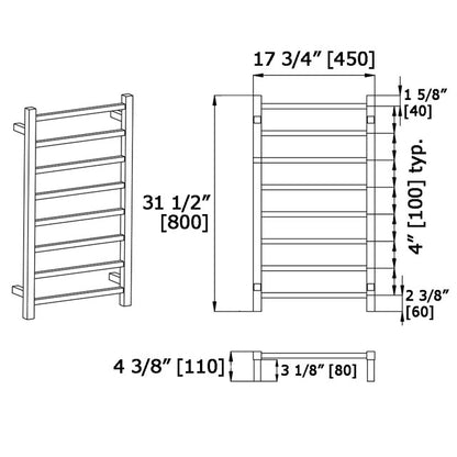 Laloo 8 Bar Towel Ladder 3800S