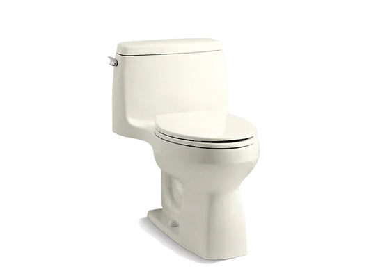 Kohler Santa Rosa Comfort Height One Piece Compact Elongated 1.28 Gpf Chair Height Toilet With Quiet Close Seat