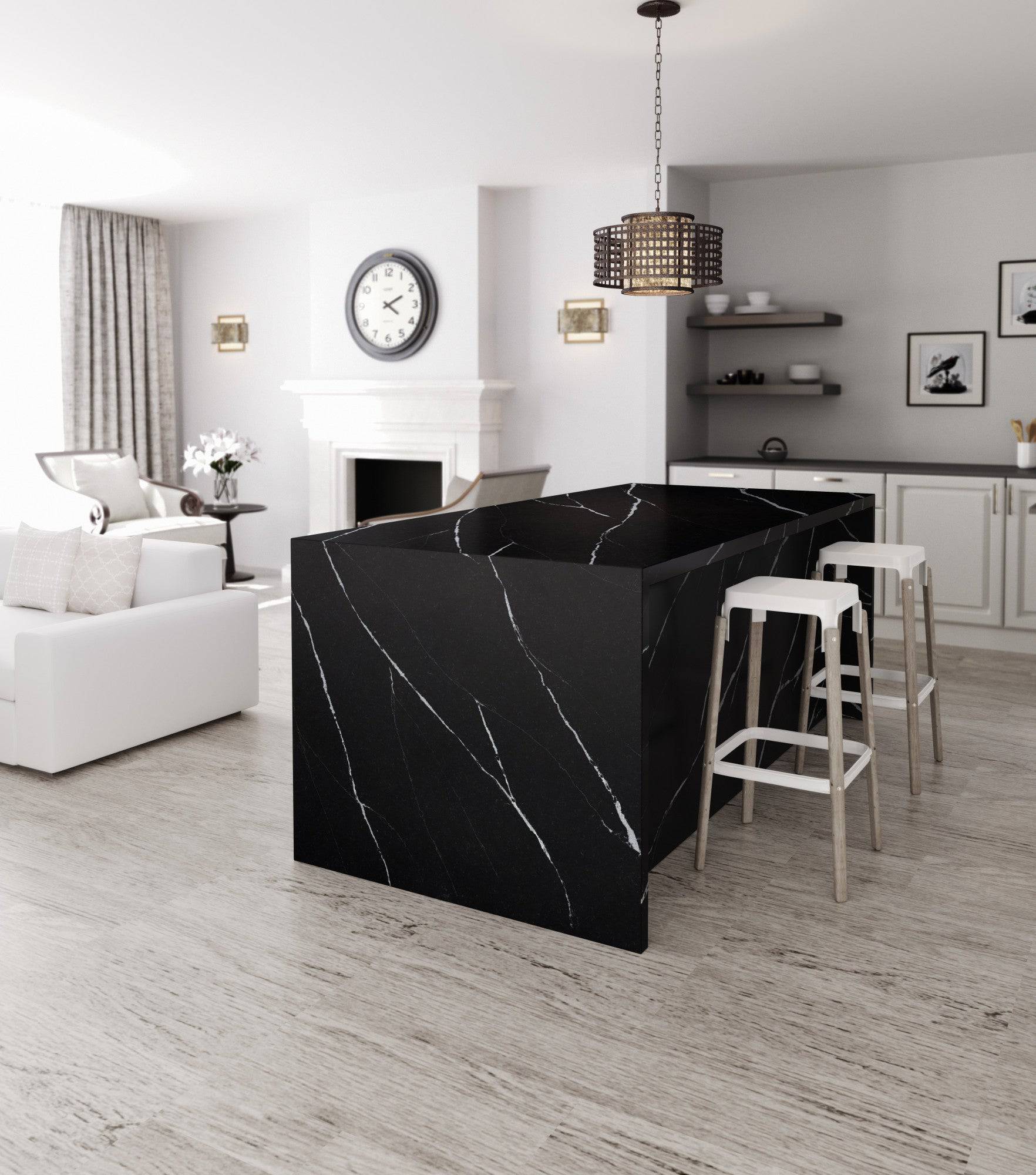 Silestone Eternal Marquina Natural Quartz Countertop - Renoz