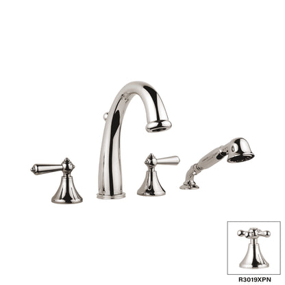 Produits Aquadesign 4 pièces. Support de pont (London R3019L) - Nickel poli