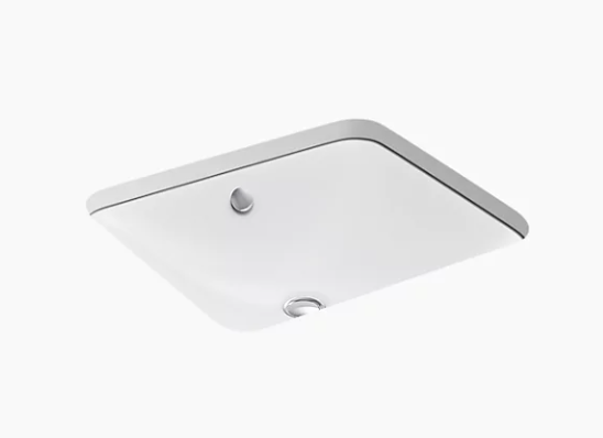 Kohler Iron Plains Drop-In/Undermount Bathroom Sink - White