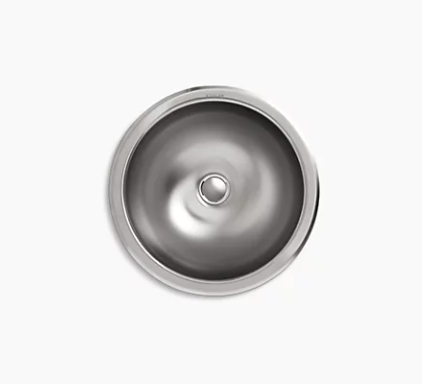 Kohler Bolero Round Drop-In/Undermount Bathroom Sink With Satin Finish