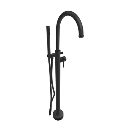 Aquadesign Products Floor Mount Tub Filler (Contempo R3686) - Matte Black