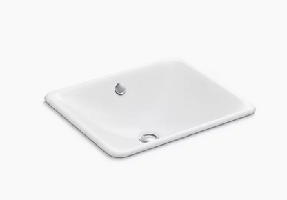 Kohler Iron Plains Drop-In/Undermount Bathroom Sink - White