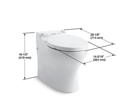 Kohler Cuvette de toilette à hauteur de chaise allongée Persuade Comfort Height