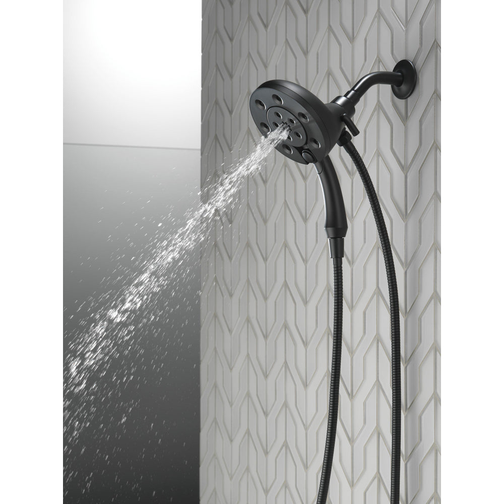 Delta H2Okinetic In2ition 4-Setting Two-in-One Shower- Matte Black