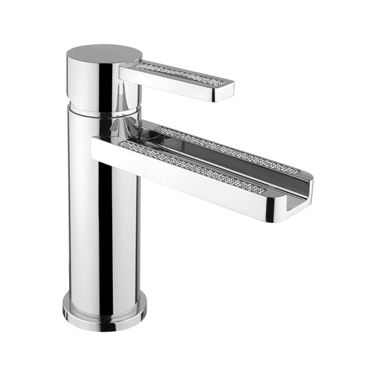 Aquadesign Products Lavabo monotrou – Drain inclus (Crystal Aqua 500017VICI) - Chrome