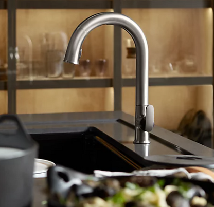 Kohler - Sensate Touchless Pull-Down Kitchen Sink Faucet With Two-Funtion Sprayhead- Vibrant Stainless