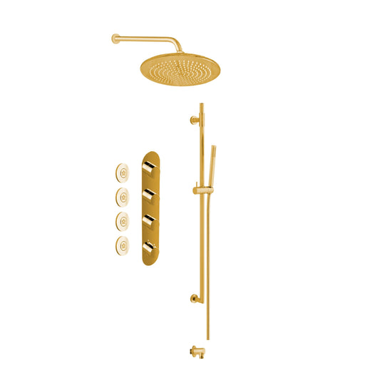 Ensemble de douche Aquadesign Products (Contempo X1800CT-A) - Or brossé