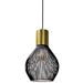 Dainolite 1 Light Incandescent Pendant, Vintage Bronze Finish with Black Frame - Renoz