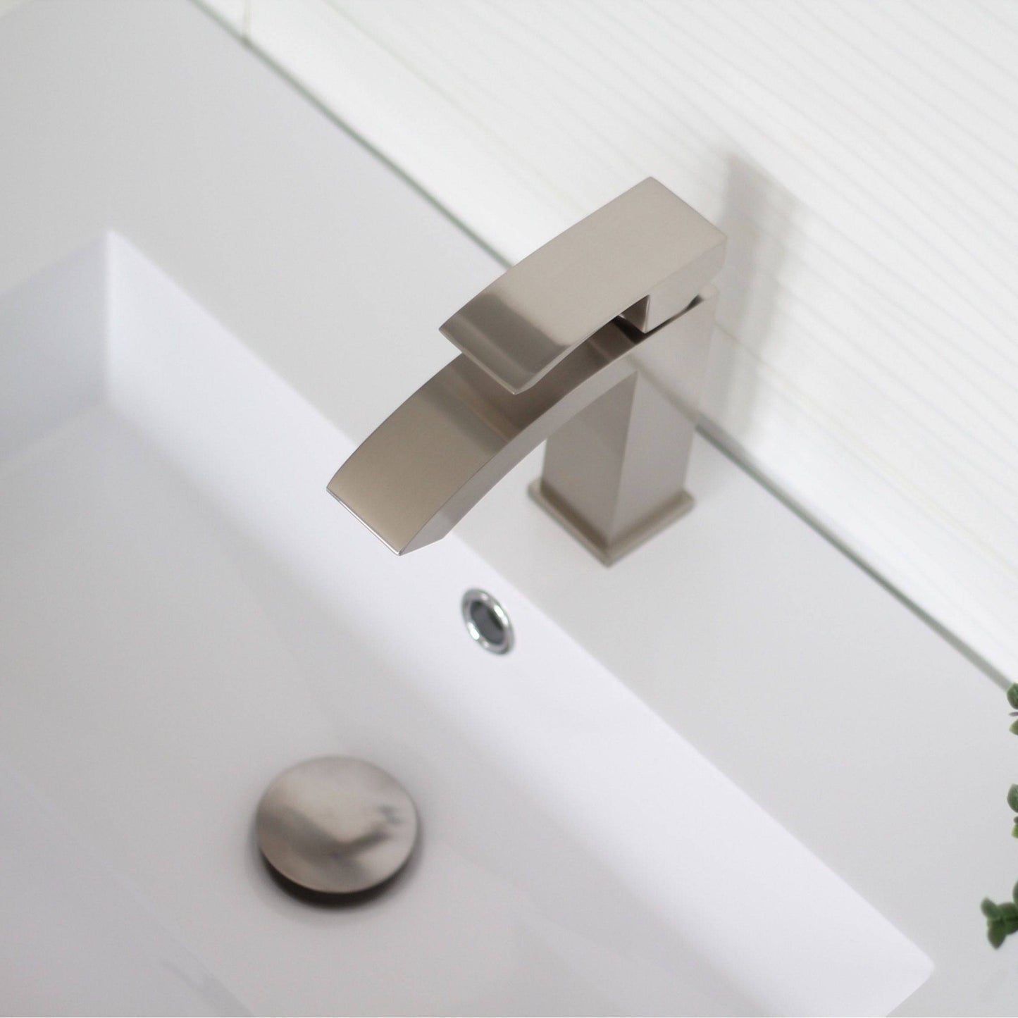 Stylish Pop-Up Drain with Overflow, Brushed Nickel Finish D-701B - Renoz