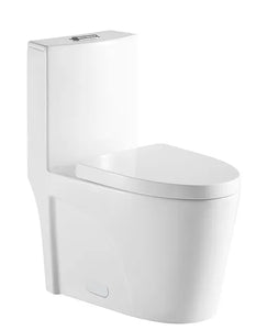 Liro Canada Toilette carrée à jupe allongée Luna, une pièce, 10 po