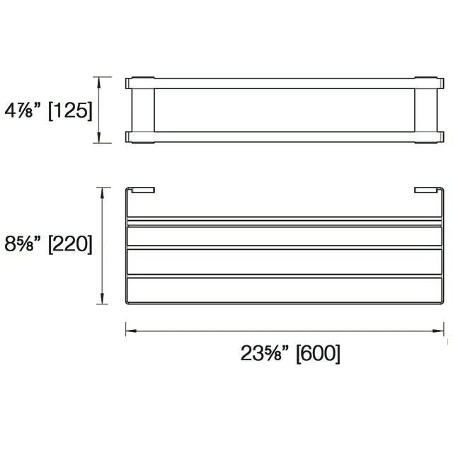 Laloo Towel Shelf With Single Bar 6262