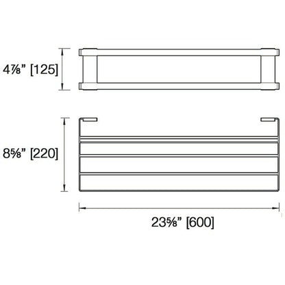 Laloo Towel Shelf With Single Bar 6262