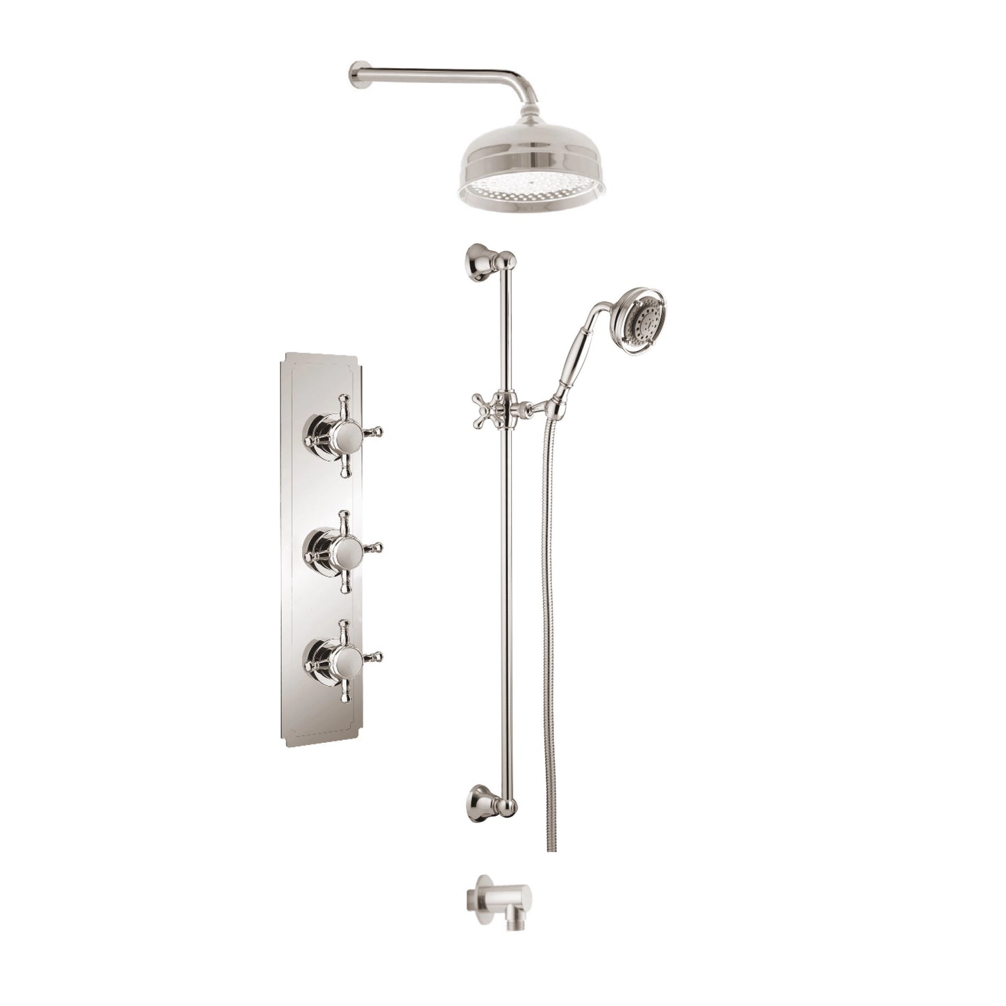 Ensemble de douche Aquadesign Products (Queen 3712QX) - Nickel poli