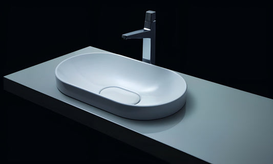 PierDeco Debug, Semi-recessed Washbasin Covered With Ceramic Drain - C53306-DEBUG