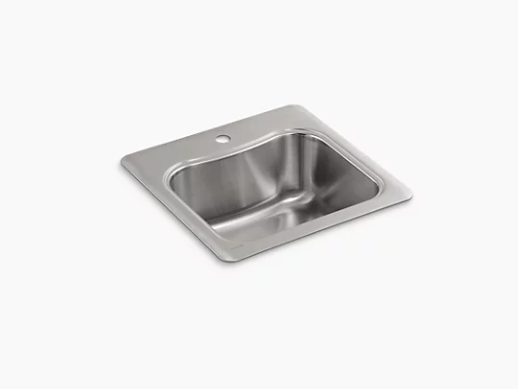 Kohler Staccato Top-Mount Single-Bowl Bar Sink With Single Faucet Hole 20" X 20" X 8-5/16"