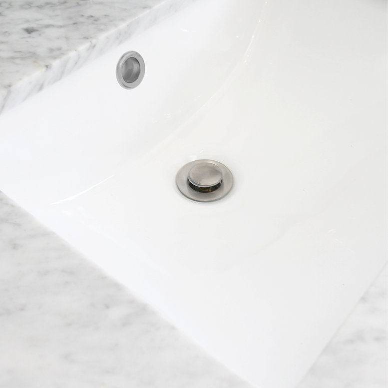 Stylish Pop-Up Drain with Overflow, Brushed Nickel Finish D-700B - Renoz