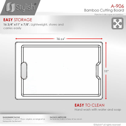 Stylish Stylish 16" Workstation Sink Bamboo Cutting Board A-906 - Renoz