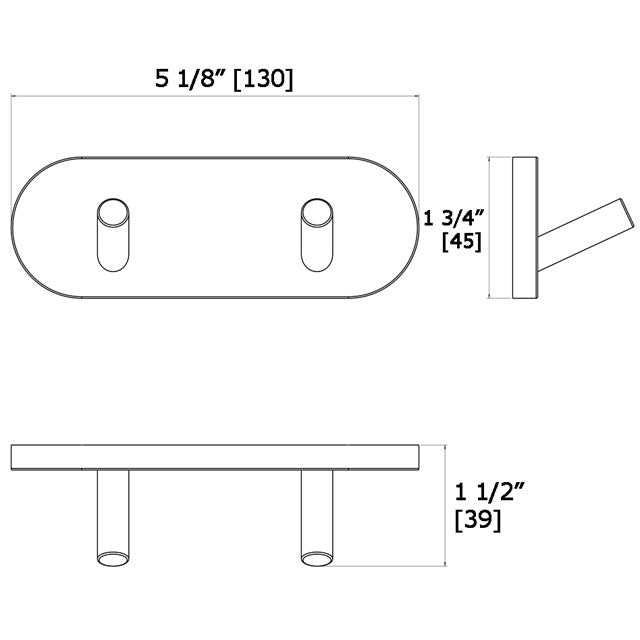 Laloo Double Hook Strip 7115-2