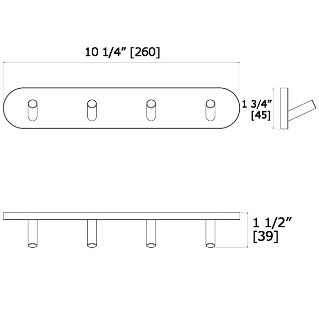 Laloo Quad Hook Strip 7115-4