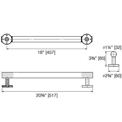 Laloo Safety Knurled Grab Bar - Medium 7118ADA