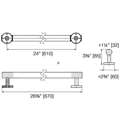 Laloo Safety Knurled Grab Bar 7124ADA