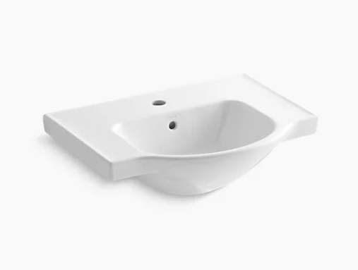 Kohler Veer 24" Single-Hole Sink Basin - White