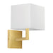 Dainolite 1 Light Incandescent Aged Brass Wall Sconce w/ White Shade - Renoz