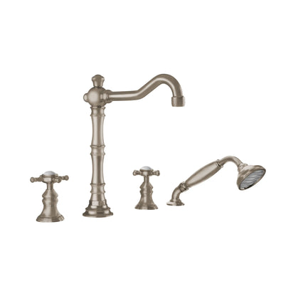 Produits Aquadesign 4 pièces. Support de pont (Queen R3075) - Nickel brossé